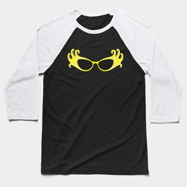 Yellow Glasses Edna Baseball T-Shirt by Fashion Sitejob